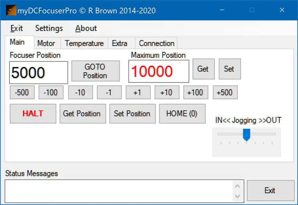 Download web tool or web app myDCFocuser Arduino Relative DC Focuser  to run in Windows online over Linux online