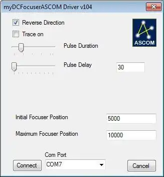 Download web tool or web app myDCFocuser Arduino Relative DC Focuser  to run in Windows online over Linux online