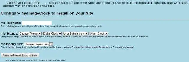 Download web tool or web app myImageClock