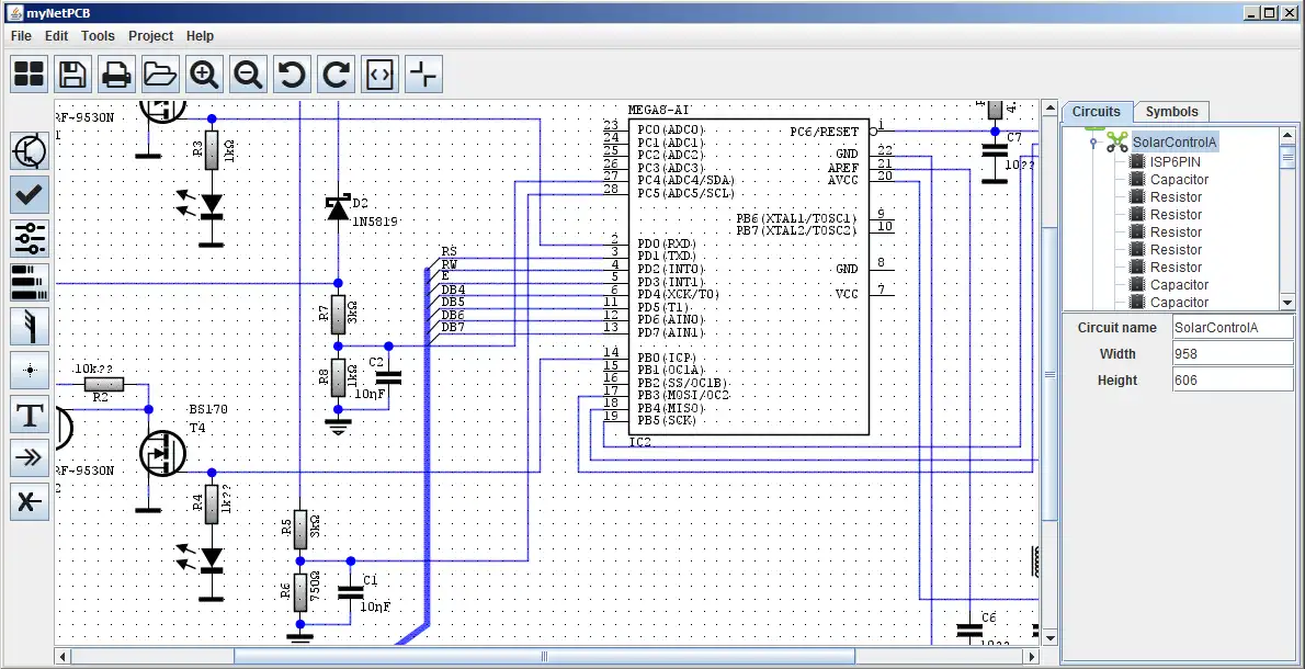 Download web tool or web app myNetPCB to run in Windows online over Linux online