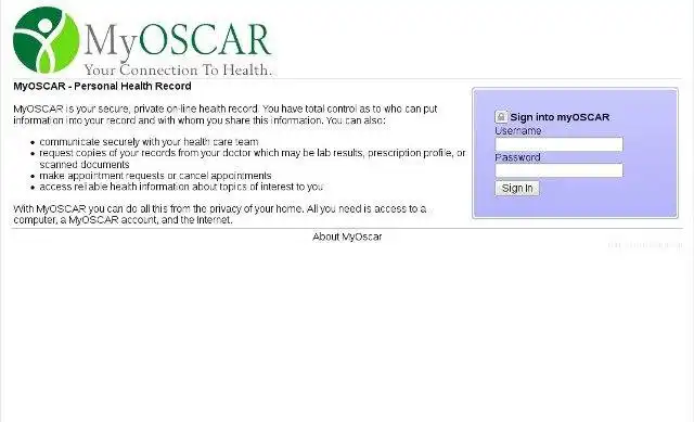 Download web tool or web app MyOSCAR - Personal Health Record to run in Linux online