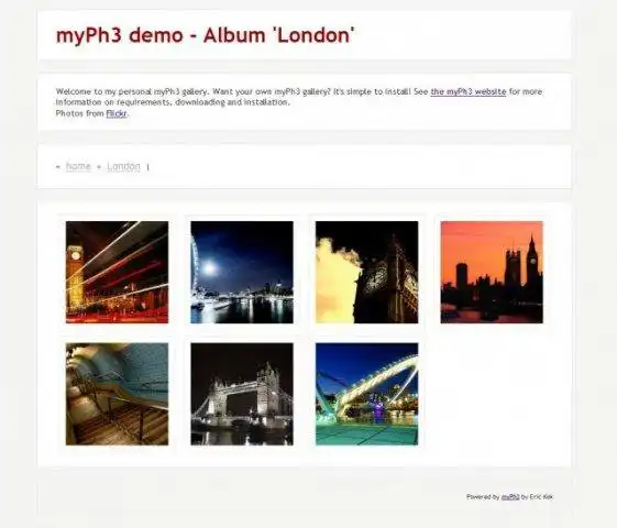 Download web tool or web app myPh3 elegant image gallery