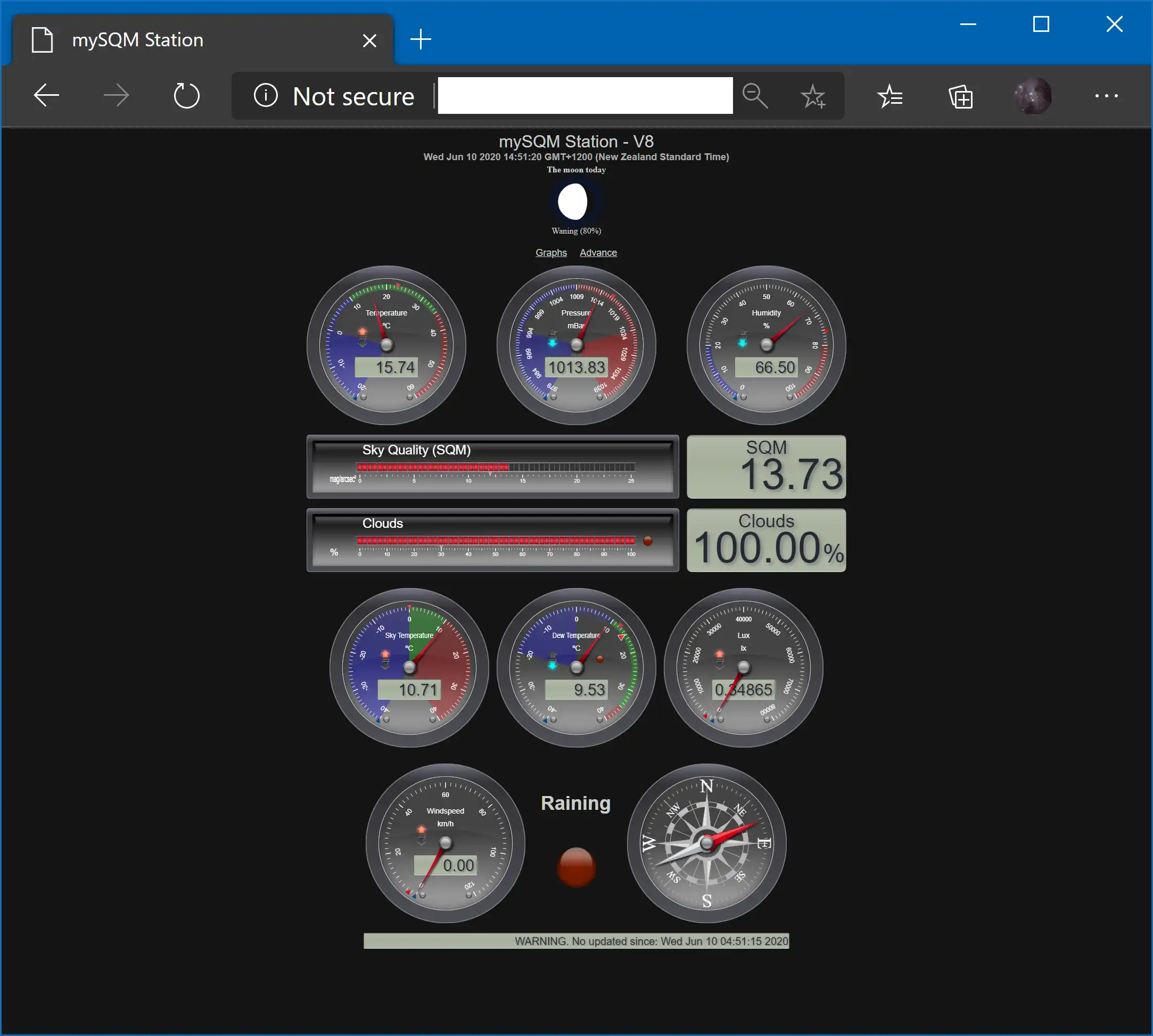 Download web tool or web app mySQMPROESP32 SQM WEATHER STATION to run in Linux online