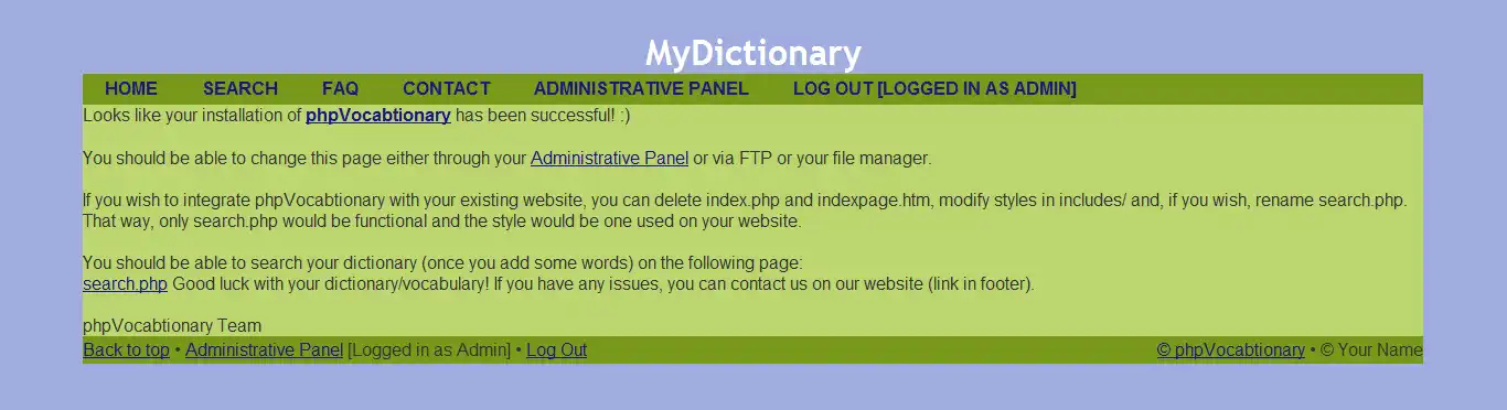 Download web tool or web app MyVocabtionary to run in Linux online