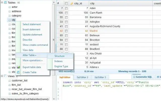 Download web tool or web app MyWebSQL