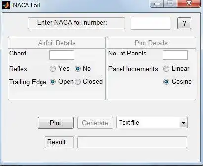 Download web tool or web app NacaFoil to run in Windows online over Linux online