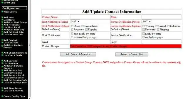 Download web tool or web app NagiosCFG