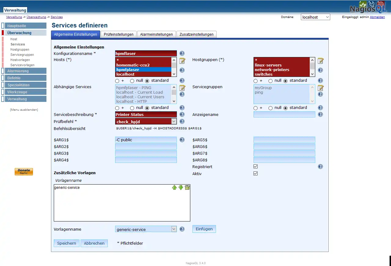 Download web tool or web app NagiosQL - Nagios configuration tool