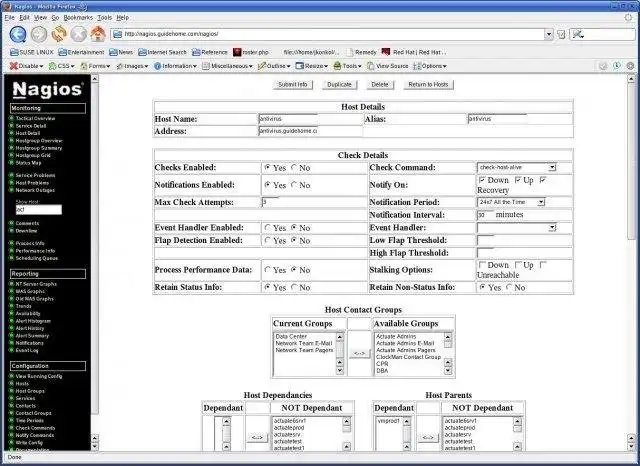 Download web tool or web app Nagios Web Config