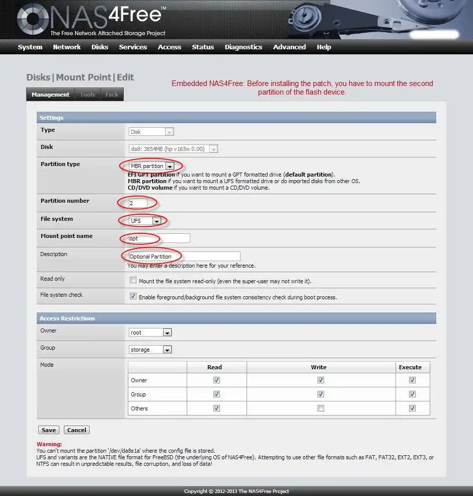 Download web tool or web app NAS4Free raid controller patch