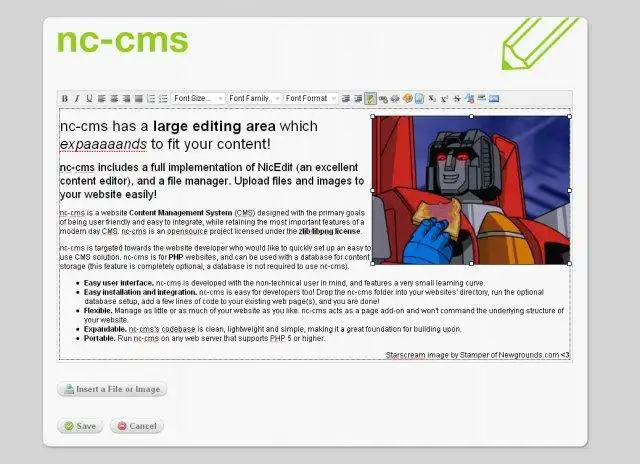 Download web tool or web app nc-cms