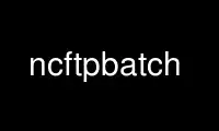 Run ncftpbatch in OnWorks free hosting provider over Ubuntu Online, Fedora Online, Windows online emulator or MAC OS online emulator