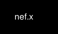 Run nef.x in OnWorks free hosting provider over Ubuntu Online, Fedora Online, Windows online emulator or MAC OS online emulator