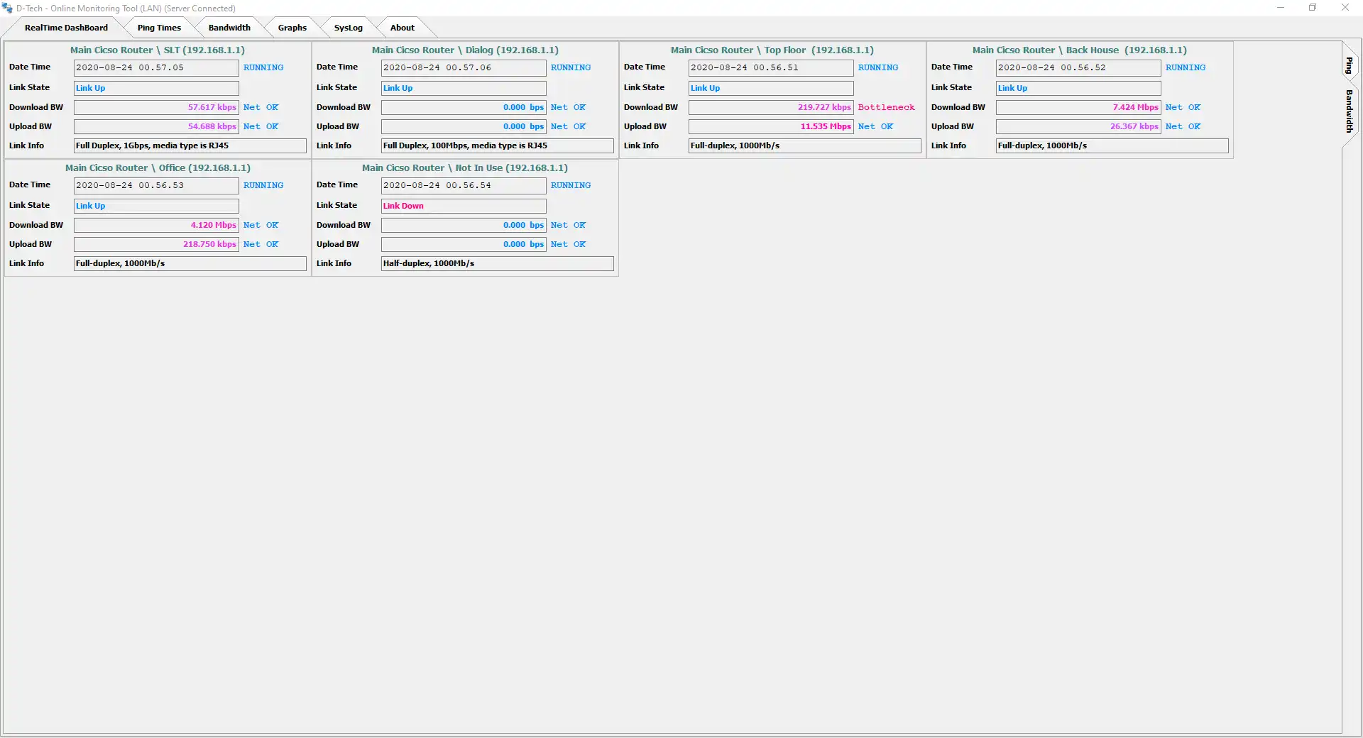 Download web tool or web app Network and UPS Logger