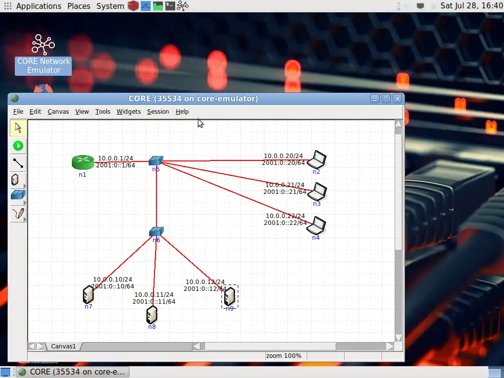 Download web tool or web app Network Simulator (fork CORE - Live USB) Download web tool or web app Network Simulator (fork CORE - Live USB)