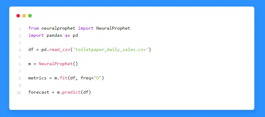 Download web tool or web app NeuralProphet