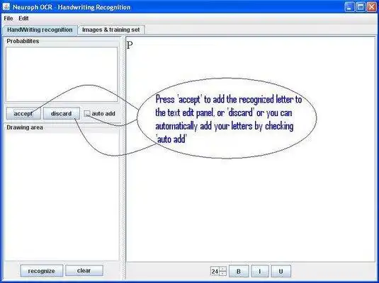 Web aracını veya web uygulamasını indirin Neuroph OCR - Çevrimiçi Linux üzerinden Windows'ta çalıştırmak için El Yazısı Tanıma