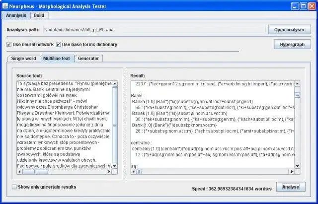 Download web tool or web app NeurPheus Morphological Analyser