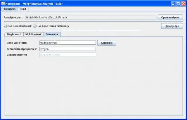 Download web tool or web app NeurPheus Morphological Analyser