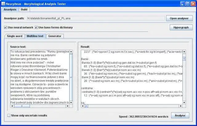 Download web tool or web app NeurPheus Morphological Analyser to run in Windows online over Linux online