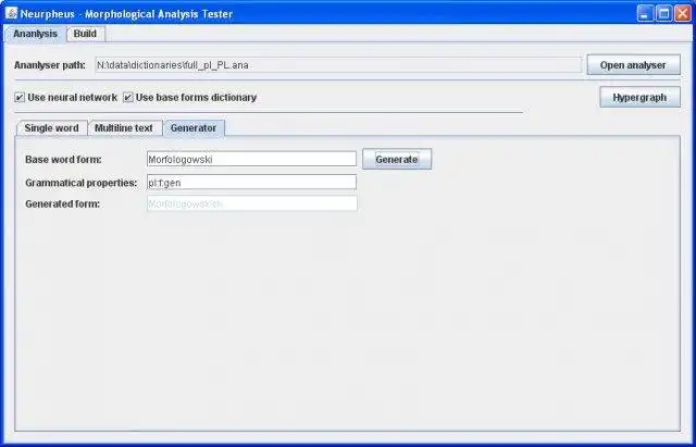 Download web tool or web app NeurPheus Morphological Analyser to run in Windows online over Linux online