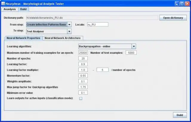 Download web tool or web app NeurPheus Morphological Analyser to run in Windows online over Linux online