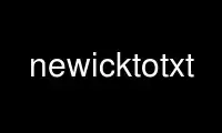 Run newicktotxt in OnWorks free hosting provider over Ubuntu Online, Fedora Online, Windows online emulator or MAC OS online emulator