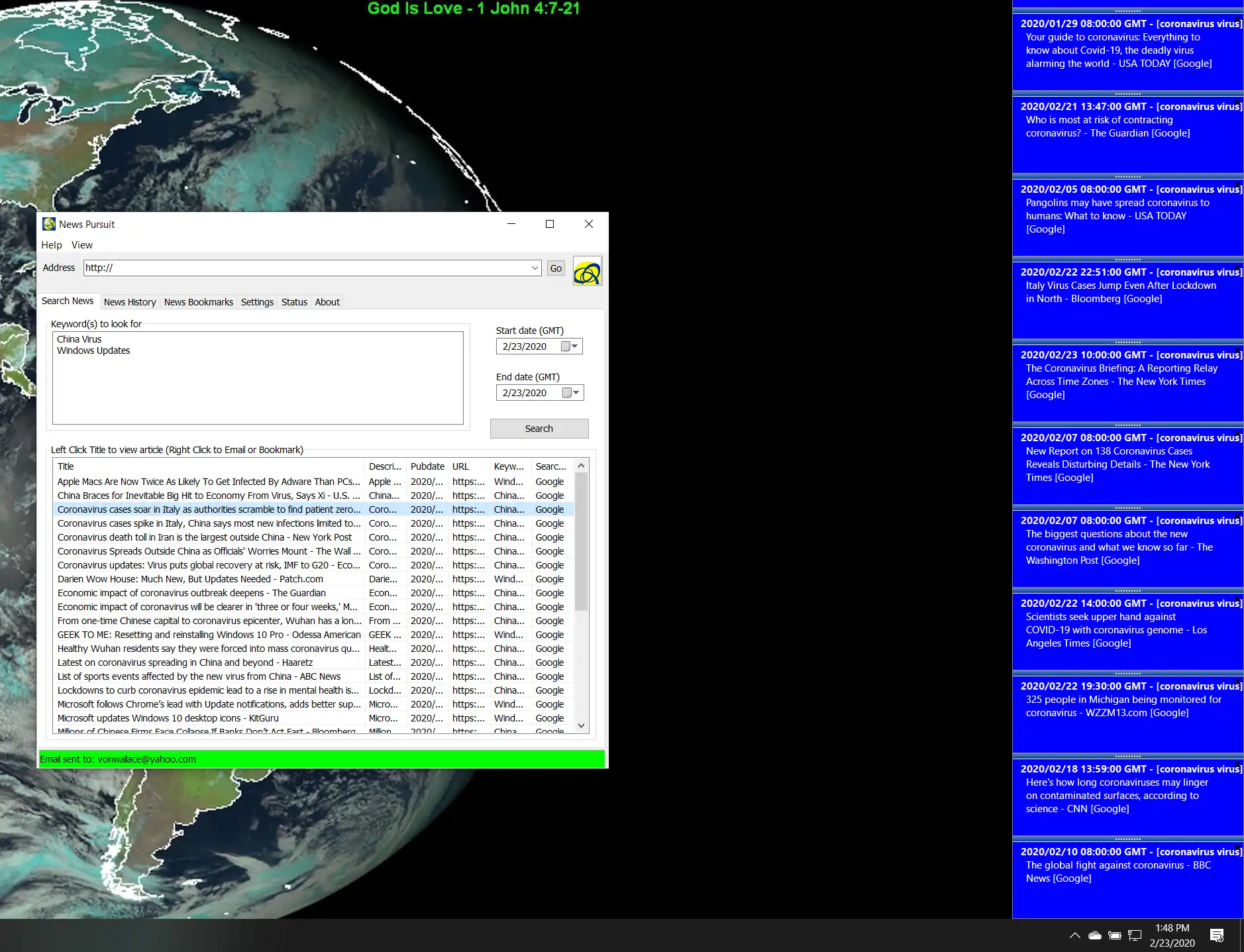 Download web tool or web app News Pursuit