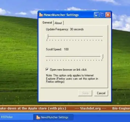 Download web tool or web app NewzMuncher - RSS Ticker