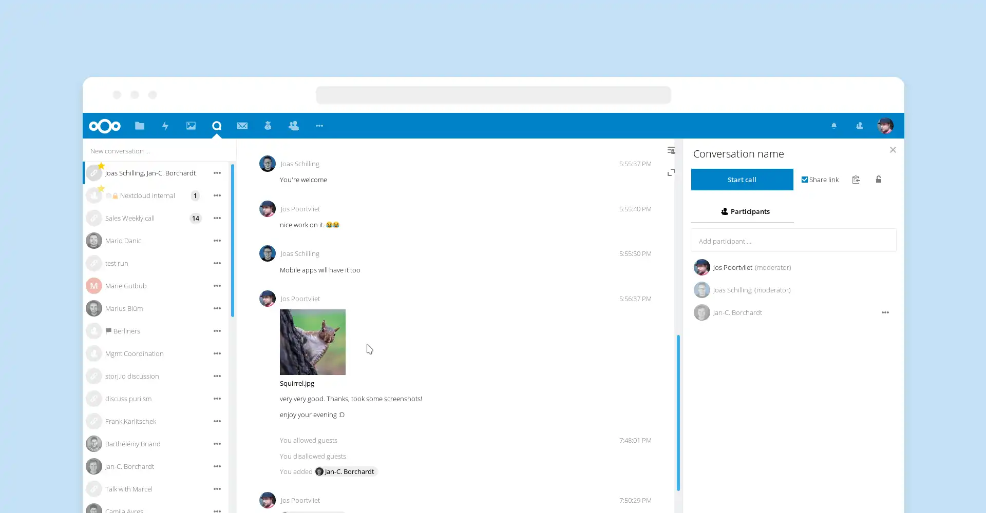 Download web tool or web app Nextcloud Talk