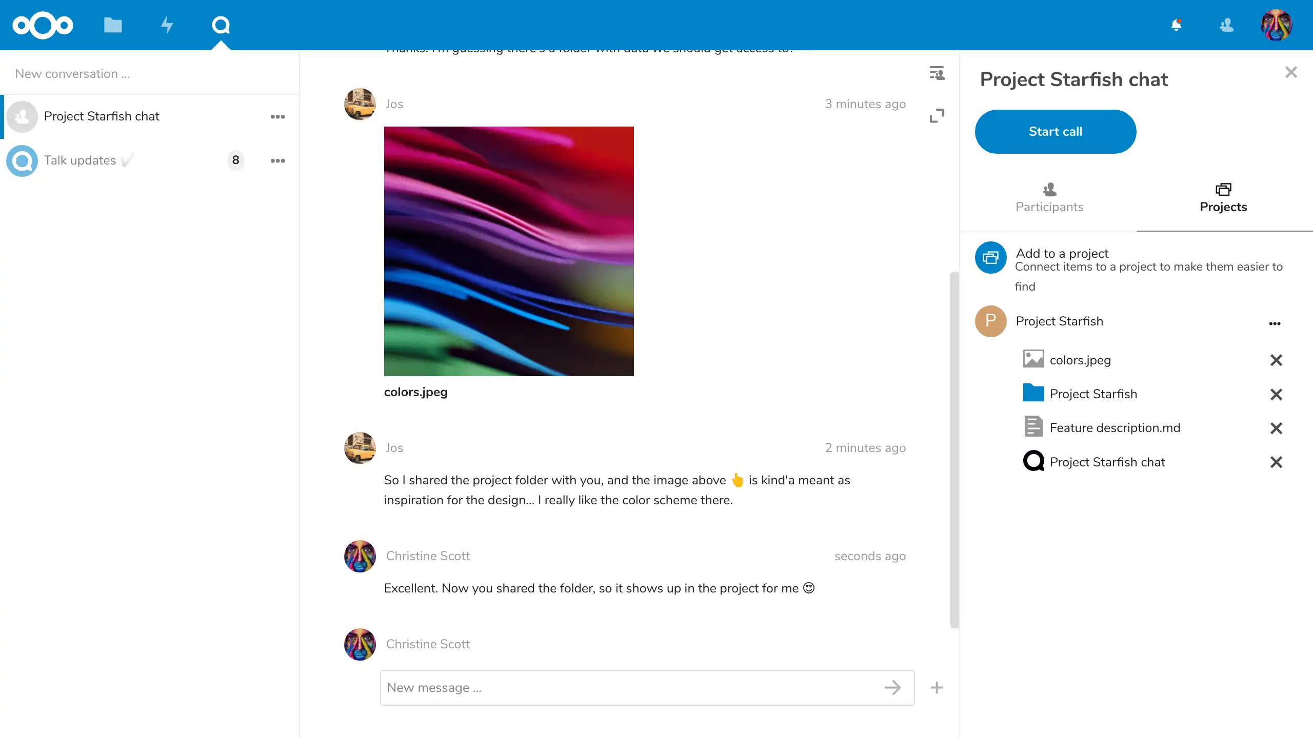 Download web tool or web app Nextcloud Talk