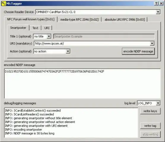 Download web tool or web app NfcTagger