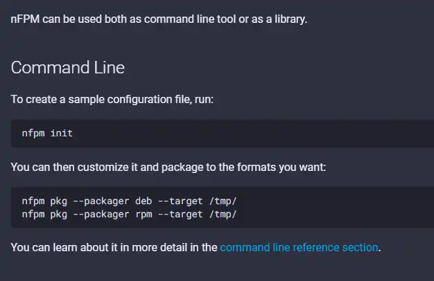 Download web tool or web app nFPM