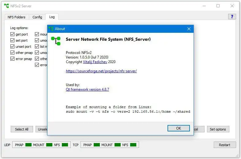 Download web tool or web app NFS Server