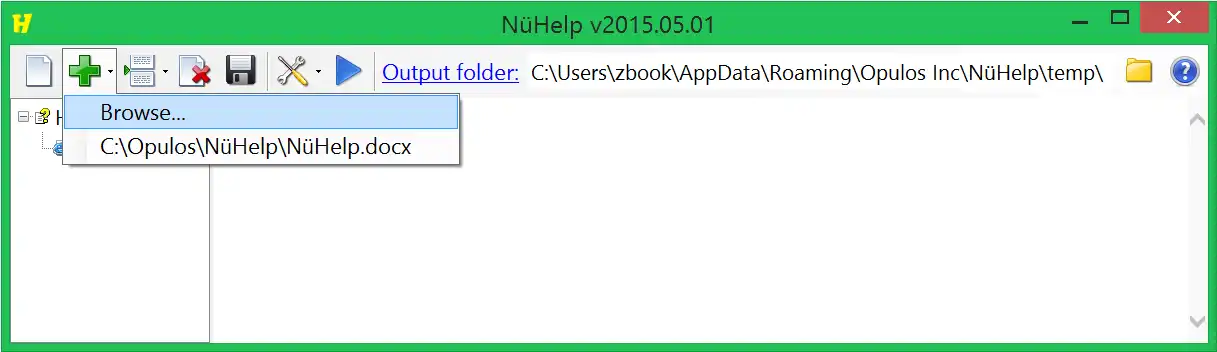 Download web tool or web app NüHelp: Word/HTML to CHM converter