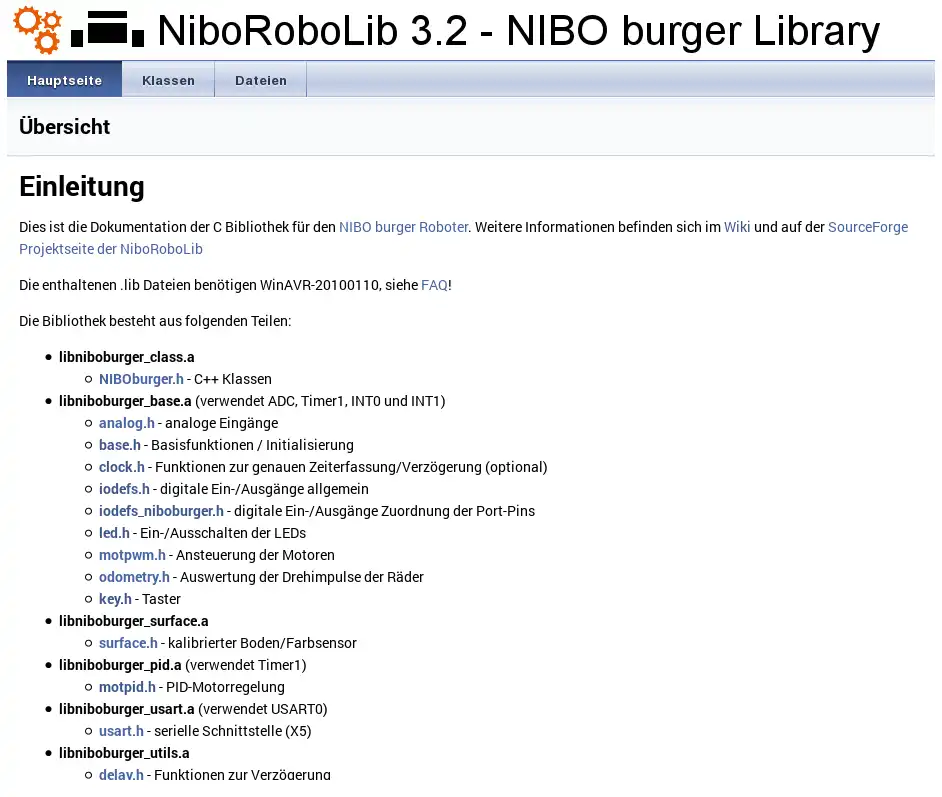 Download web tool or web app NiboRoboLib to run in Windows online over Linux online