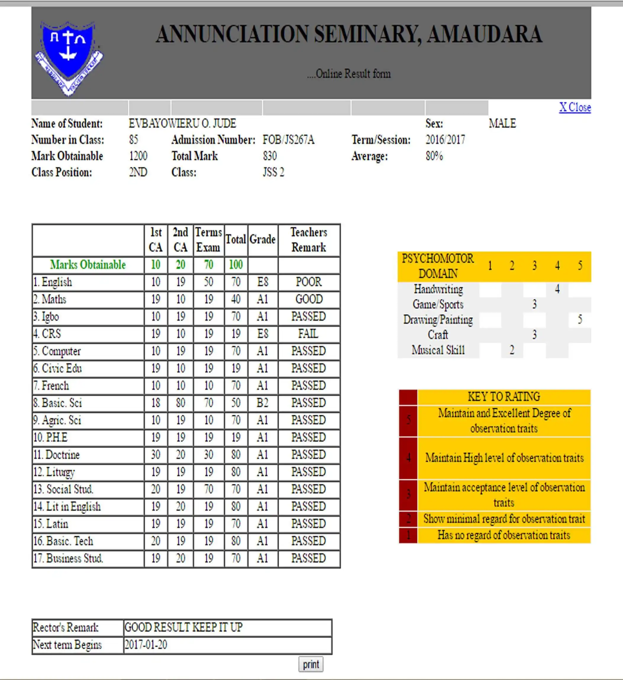 Download web tool or web app NIGERIA SCHOOL eRESULT CHECKER