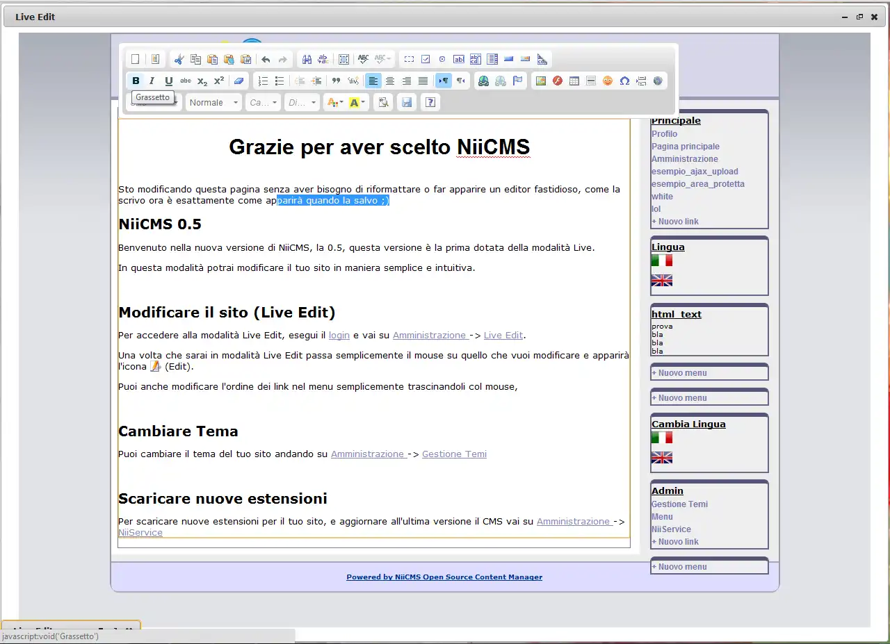 Download web tool or web app NiiCMS