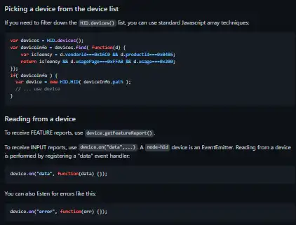 Download web tool or web app node-hid