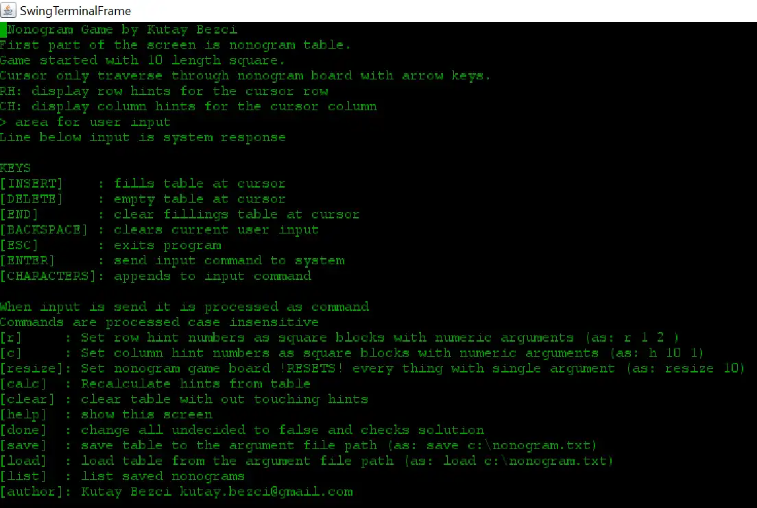 Download web tool or web app nonogram