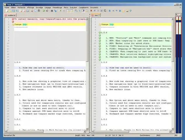 Download web tool or web app Notepad++ Compare plugin