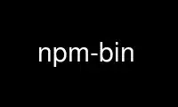 Run npm-bin in OnWorks free hosting provider over Ubuntu Online, Fedora Online, Windows online emulator or MAC OS online emulator