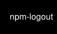 Run npm-logout in OnWorks free hosting provider over Ubuntu Online, Fedora Online, Windows online emulator or MAC OS online emulator