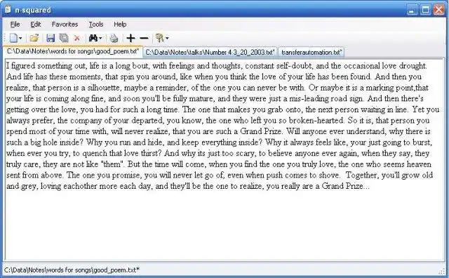 Download web tool or web app n-squared text editor to run in Windows online over Linux online