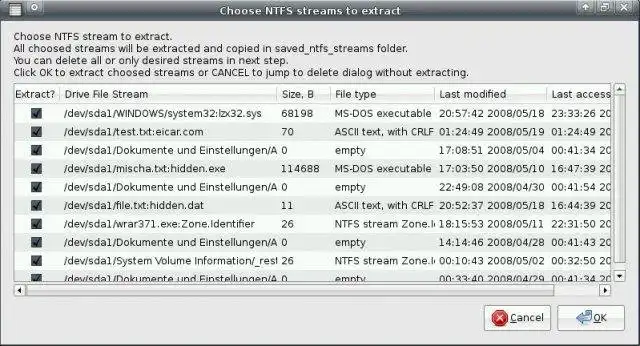 Download web tool or web app NTFS-Streams: ADS manipulation tool