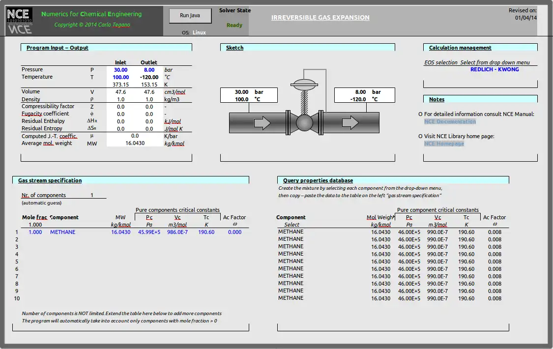 Download web tool or web app Numerics for Chemical Engineering to run in Windows online over Linux online