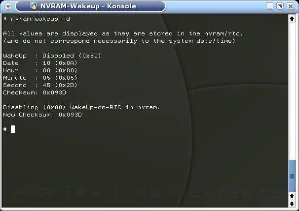 Download web tool or web app NVRAM WakeUp