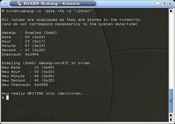 Download web tool or web app NVRAM WakeUp