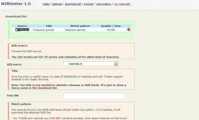 Download web tool or web app NZBGetter