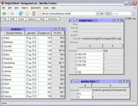 Download web tool or web app Objectsheet to run in Windows online over Linux online